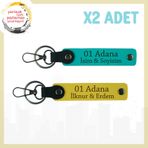 MiaWiki 01 Adana Hatırası İsim Yazılı Anahtarlık Takımı, Tek Ebat, MH-KAN-01-2055x2, Koyu Turkuaz-Sarı, üniseks-yetişkin