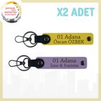 MiaWiki 01 Adana Şehir Hatırası Anahtarlık, Tek Ebat, MH-KAN-01-2097x2, Mor Menekşe-Sarı, üniseks-yetişkin