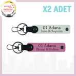 MiaWiki 01 Adanalı Şıklığı Özel Hediye Anahtarlık, Tek Ebat, MH-KAN-01-2027x2, Beyaz-Pembe, üniseks-yetişkin