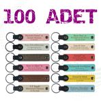 MiaWiki 100'lü Set Karne Hediyesi Anahtarlık, Standart, MH-KAN8643X100, üniseks-yetişkin