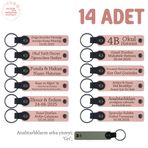 MiaWiki 14'lü Anahtarlık Pudra Gri Bebek Hediyelik, Standart, MH-KAN8583X14, Pudra & Gri, üniseks-bebek