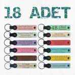 MiaWiki 18'li Set İsme Özel Hatıra Anahtarlık, Standart, MH-KAN8697X18, üniseks-yetişkin