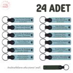 MiaWiki 24'lü Hatıra Anahtarlık Set Gök Mavi Yeşil, Standart, MH-KAN8531X24, Gök Mavi & Yeşil, üniseks-bebek