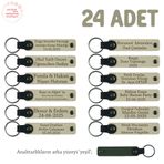 MiaWiki 24'lü Hatıra Anahtarlık Set Kırk Uçurma, Standart, MH-KAN8538X24, Sütlü Kahve & Yeşil, üniseks-bebek