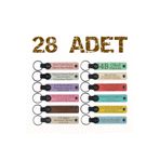 MiaWiki 28'li Set Kişiselleştirilmiş Anahtarlık, Standart, MH-KAN8710X28, üniseks-yetişkin