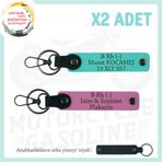 MiaWiki 2'li Anahtarlık Motosiklet Kuryesi İçin, Standart, MH-KAN-MT-9041x2, Pembe-Turkuaz-siyah, üniseks-yetişkin