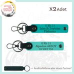 MiaWiki 2'li Anahtarlık Motosiklet Severler İçin, Standart, MH-KAN-MT-10670x2, Koyu Turkuaz-Turkuaz-lacivert, üniseks-yetişkin