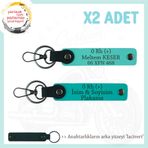 MiaWiki 2'li Anahtarlık Motosiklet Severler İçin, Standart, MH-KAN-MT-9670x2, Koyu Turkuaz-Turkuaz-lacivert, üniseks-yetişkin