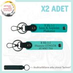 MiaWiki 2'li Anahtarlık Motosiklet Severlere Özel, Standart, MH-KAN-MT-7670x2, Koyu Turkuaz-Turkuaz-lacivert, üniseks-yetişkin