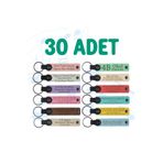 MiaWiki 30'lu Set Anlamlı Hediyelik Anahtarlık, Tek Ebat, MH-KAN8691X30, üniseks-yetişkin