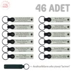 MiaWiki 46'lı Hatıra Deri Anahtarlık Kırk Uçurma, Standart, MH-KAN8548X46, Beyaz & Lacivert, üniseks-bebek