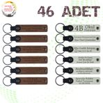 MiaWiki 46'lı Kişiselleştirilebilir Deri Anahtarlık Seti, Standart, MH-KAN9011X46, Açık Kahve & Beyaz, üniseks-yetişkin