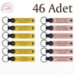 MiaWiki 46'lı Kişiselleştirilebilir Deri Anahtarlık Seti, Standart, MH-KAN9136X46, Sarı & Yavru Ağzı, üniseks-yetişkin