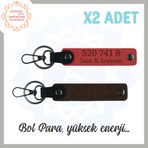 MiaWiki 520 741 8 Sayısıyla Denge Huzur Anahtarlığı, Standart, MH-KAN5118x2, Nar Çiçeği-Koyu Kahve, üniseks-yetişkin