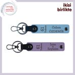 MiaWiki 61 Temalı Hediyelik Deri Anahtarlık x2'li, Standart, MH-KAN-61-200x2, gök mavi-mor menekşe, üniseks-yetişkin