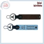 MiaWiki 61 Trabzon Deri Anahtarlık x2'li, Standart, MH-KAN-61-213x2, koyu kahve-gök mavi, üniseks-yetişkin