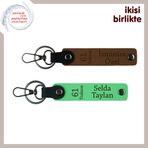 MiaWiki 61 Trabzon Desenli Kişisel Anahtarlık x2, Standart, MH-KAN-61-104x2, açık kahve-fıstık yeşil, üniseks-yetişkin