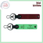 MiaWiki 61 Trabzon Temalı İsme Özel Hediye Anahtarlık, Standart, MH-KAN-61-158x2, bordo-fıstık yeşil, üniseks-yetişkin