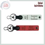 MiaWiki 61 Trabzon Yazılı Anahtarlık Hediyesi İsimli, Standart, MH-KAN-61-147x2, beyaz-nar çiçeği, üniseks-yetişkin