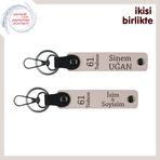 MiaWiki 61 Trabzon Yazılı Deri Anahtarlık 2'li Set, Tek Ebat, MH-KAN-61-347x2, pudra-pudra, üniseks-yetişkin