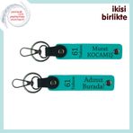 MiaWiki 61 Trabzon Yazılı Deri Anahtarlık x2'li Hediye, Standart, MH-KAN-61-233x2, koyu turkuaz-koyu turkuaz, üniseks-yetişkin