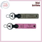 MiaWiki 61 Trabzon Yazılı Kişisel Anahtarlık Takımı, Standart, MH-KAN-61-256x2, kül gri-pembe, üniseks-yetişkin