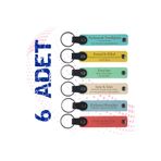 MiaWiki 6'lı Set Futbol Kulüpleri Hatıra Anahtarlık, Standart, MH-KAN8653X6, üniseks-yetişkin