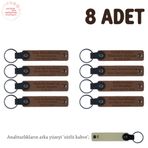 MiaWiki 8'li Set Hediyelik Hatıra Anahtarlığı, Standart, MH-KAN8527X8, Kahverengi & Sütlü Kahve, üniseks-yetişkin