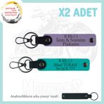 MiaWiki Acil Durum Anahtarlık Motosiklet Özel İsim, Standart, MH-KAN-MT-8868x2, Mor Menekşe-Koyu Turkuaz-siyah, üniseks-yetişkin