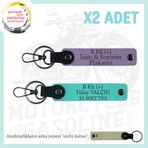 MiaWiki Acil Durum Anahtarlık Motosiklet, Standart, MH-KAN-MT-7912x2, Mor Menekşe-Turkuaz-sütlü kahve, üniseks-yetişkin