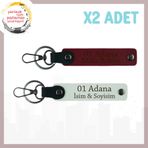 MiaWiki Adana Esintisi Kişiye Özel 2'li Anahtarlık, Standart, MH-KAN-01-2025x2, Beyaz-Bordo, üniseks-yetişkin
