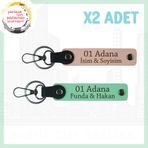 MiaWiki Adana Hatırası İsim Yazılı Anahtarlık, Standart, MH-KAN-01-2177x2, Yavru Ağzı-Yeşil, üniseks-yetişkin