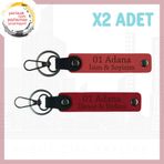 MiaWiki Adınıza Özel 01 Adana Anahtarlık, Tek Ebat, MH-KAN-01-2120x2, Nar Çiçeği-Kül Gri, üniseks-yetişkin