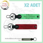 MiaWiki Anahtarlık Set Motor Tutkunları İsim Plaka Kan, Standart, MH-KAN-MT-7775x2, Kırmızı-Fıstık Yeşil-gri, üniseks-yetişkin