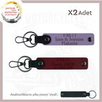 MiaWiki Armağan Motosiklet Anahtarlık 2'li Set, Standart, MH-KAN-MT-10847x2, Mor Menekşe-Bordo-siyah, üniseks-yetişkin