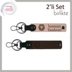 MiaWiki Aslan Başlı Deri Anahtarlık, Standart, MH-KAN-38527x2, yavru ağzı-koyu kahve, üniseks-yetişkin