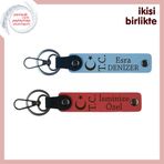 MiaWiki Ay Yıldız TC 2'li İsimli Anahtarlık, Standart, MH-KAN-32850x2, gök mavi-nar çiçeği, üniseks-yetişkin