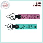 MiaWiki Ay Yıldız TC Deri Anahtarlık Seti, Tek Ebat, MH-KAN-32981x2, pembe-turkuaz, üniseks-yetişkin