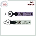 MiaWiki Ayyıldız Kurt Göktürk Anahtarlık Takımı, Standart, MH-KAN-33356x2, mor menekşe-beyaz, üniseks-yetişkin