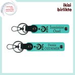 MiaWiki Ayyıldız Kurt Göktürk Deri Anahtarlık Takım, Standart, MH-KAN-33478x2, turkuaz-turkuaz, üniseks-yetişkin