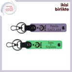 MiaWiki Ayyıldız Kurt Göktürk Hediye Takımı Anahtarlık, Standart, MH-KAN-33358x2, mor menekşe-fıstık yeşil, üniseks-yetişkin