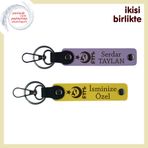 MiaWiki Ayyıldız Kurt Göktürk İşlemeli Anahtarlık Takımı, 11.5 cm x 2.3 cm, MH-KAN-33368x2, mor menekşe-sarı, üniseks-yetişkin