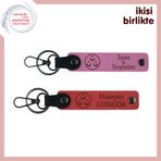 MiaWiki Ayyıldız Temalı İsimli Anahtarlık Takımı, Tek Ebat, MH-KAN-32328x2, pembe-nar çiçeği, üniseks-yetişkin