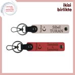 MiaWiki Ayyıldız Türkiye Kişiselleştirilebilir Anahtarlık, 11.5 cm x 2.3 cm, MH-KAN-33743x2, pudra-nar çiçeği, üniseks-yetişkin