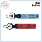 MiaWiki Ayyıldız ve Türkiye 2'li Anahtarlık Seti, Tek Ebat, MH-KAN-33599x2, gök mavi-nar çiçeği, üniseks-yetişkin