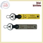 MiaWiki Ayyıldız ve Türkiye İsimli Deri Anahtarlık Seti, Tek Ebat, MH-KAN-33758x2, sarı-kül gri, üniseks-yetişkin