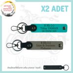 MiaWiki B+ Kan Grubu Motosiklet Anahtarlık İkili Set, Tek Ebat, MH-KAN-MT-7718x2, Kül Gri-Koyu Turkuaz-siyah, üniseks-yetişkin
