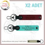 MiaWiki B- Kan Grubu Motosiklet Anahtarlık x2, Tek Ebat, MH-KAN-MT-9178x2, Turkuaz-Bordo-sütlü kahve, üniseks-yetişkin