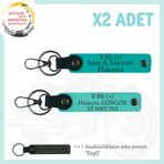 MiaWiki B+ Kan Grubu Yazılı Anahtarlık Motosiklet, Standart, MH-KAN-MT-7673x2, Koyu Turkuaz-Turkuaz-yeşil, üniseks-yetişkin