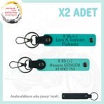 MiaWiki B+ Kan Grubu Yazılı Motosiklet Anahtarlık, Standart, MH-KAN-MT-7671x2, Koyu Turkuaz-Turkuaz-siyah, üniseks-yetişkin